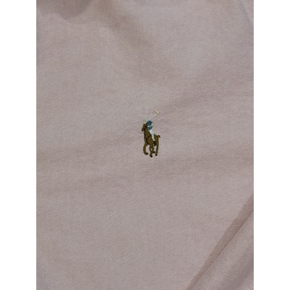 Ralph Lauren Shirt Mens Medium Slim Fit Pink Oxford Button Down Long Sleeve - Picture 3 of 6